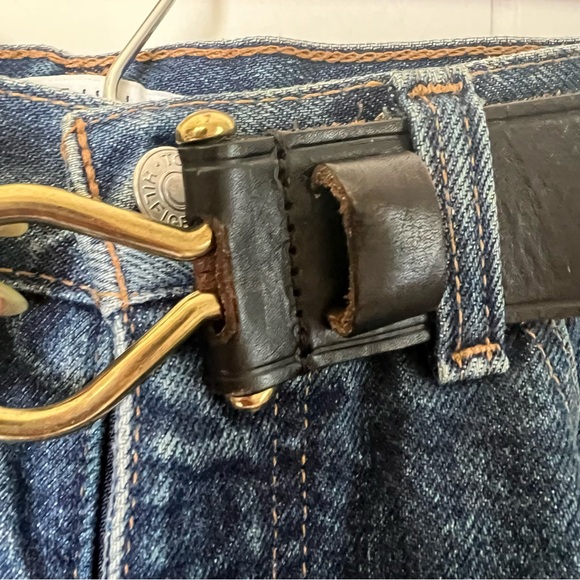 Deena &oZzy  Black Leather Belt with Gold Accents - Picture 5 of 6